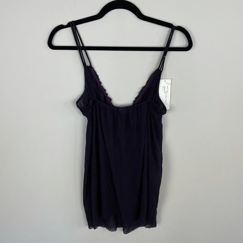 Only Hearts Tailored Tulle Cheme Babydoll Grape Purple Size M/L Mesh